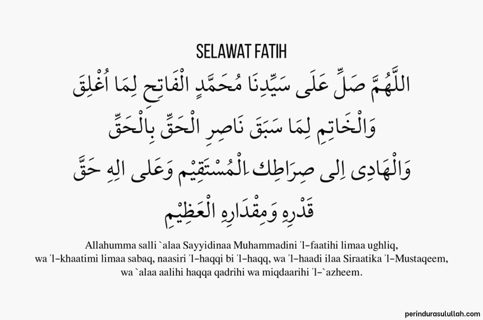 selawat fatih