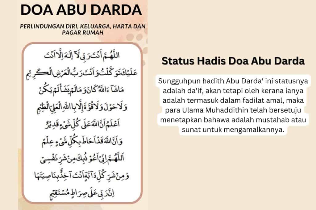 Doa Abu Darda (Maksud, Rumi, Status Hadis)