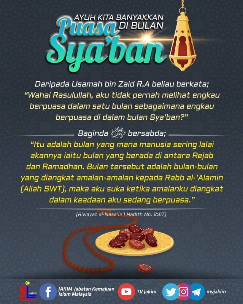 Kelebihan Bulan Syaban