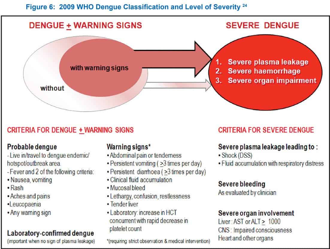 dengue warning signs who