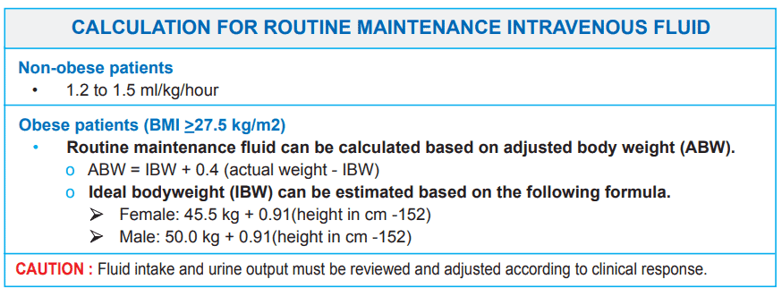 dengue fluid calculation and calculator